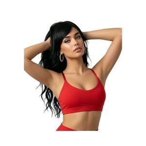 NWT JUICY COUTOURE SPROTS BRA RED SIZE XS. MSRP $35.00